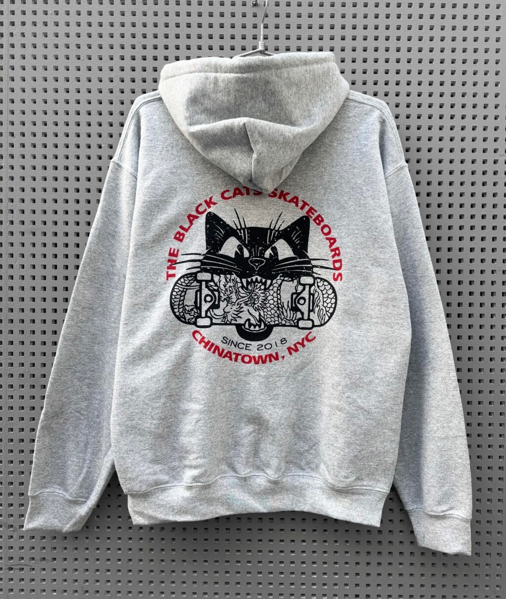 Pure " Skate Cat " Hoodie Gray