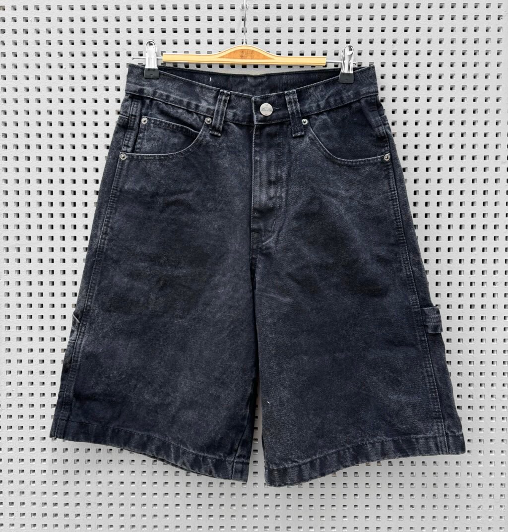 Baggy Shorts Jorts Black Washed