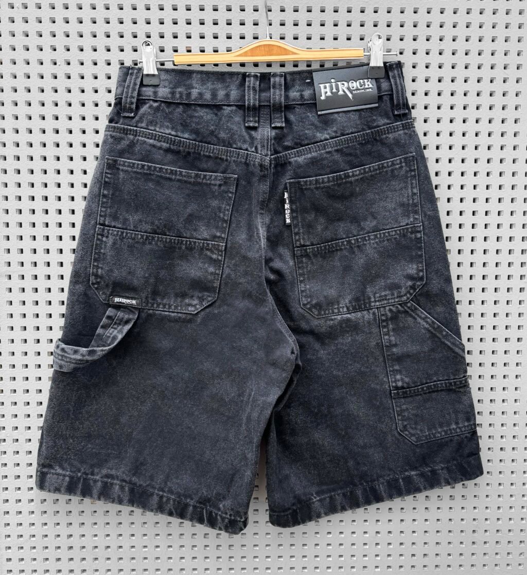 Baggy Shorts Jorts Black Washed
