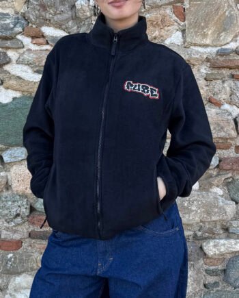 Pure " Tag" Fleece Jacket Black Unisex