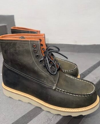 Pure Leather Boots Moc Toe