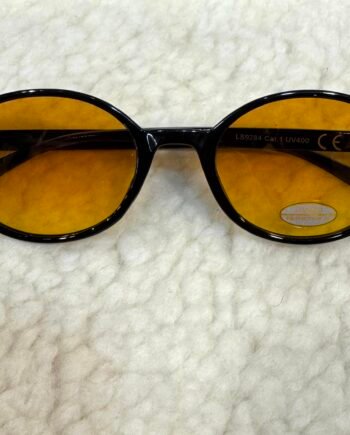 Oval Sunglasses Black & Yellow