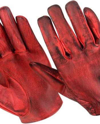 Γαντια Μηχανης Δερματινα ( Biker Gloves ) Crimson Red
