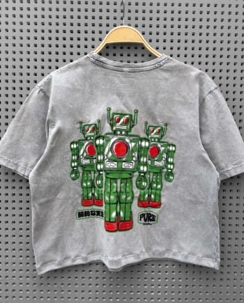 Pure "Robots" Crop Top