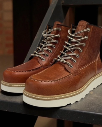 West Coast Choppers Leather Boots Tumble Brown
